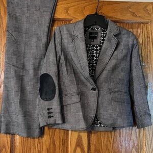 The Limited Black and Gray Glen Plaid Blazer & Pants Suit